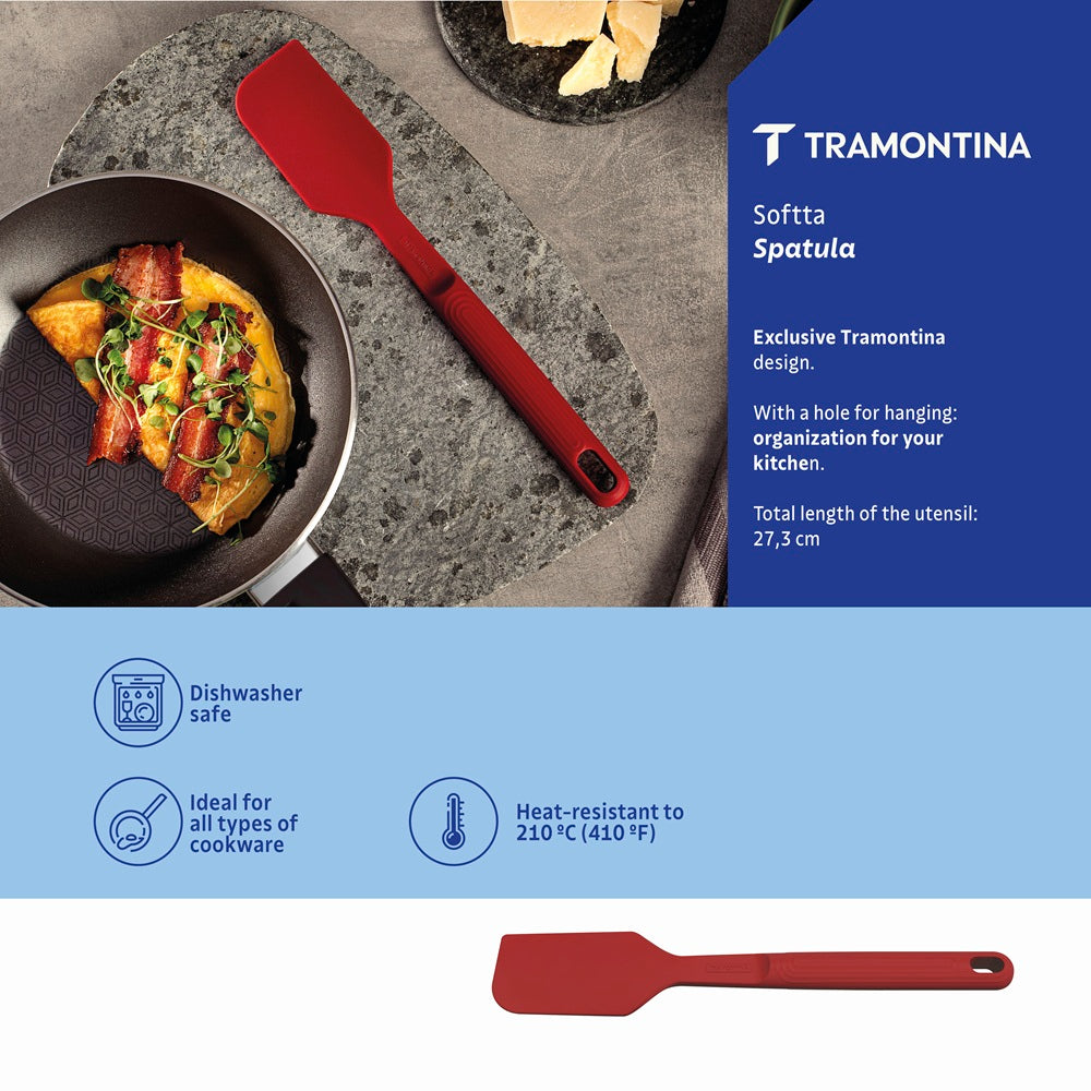 Tramontina Soffta Edge Scrape Spatula Red