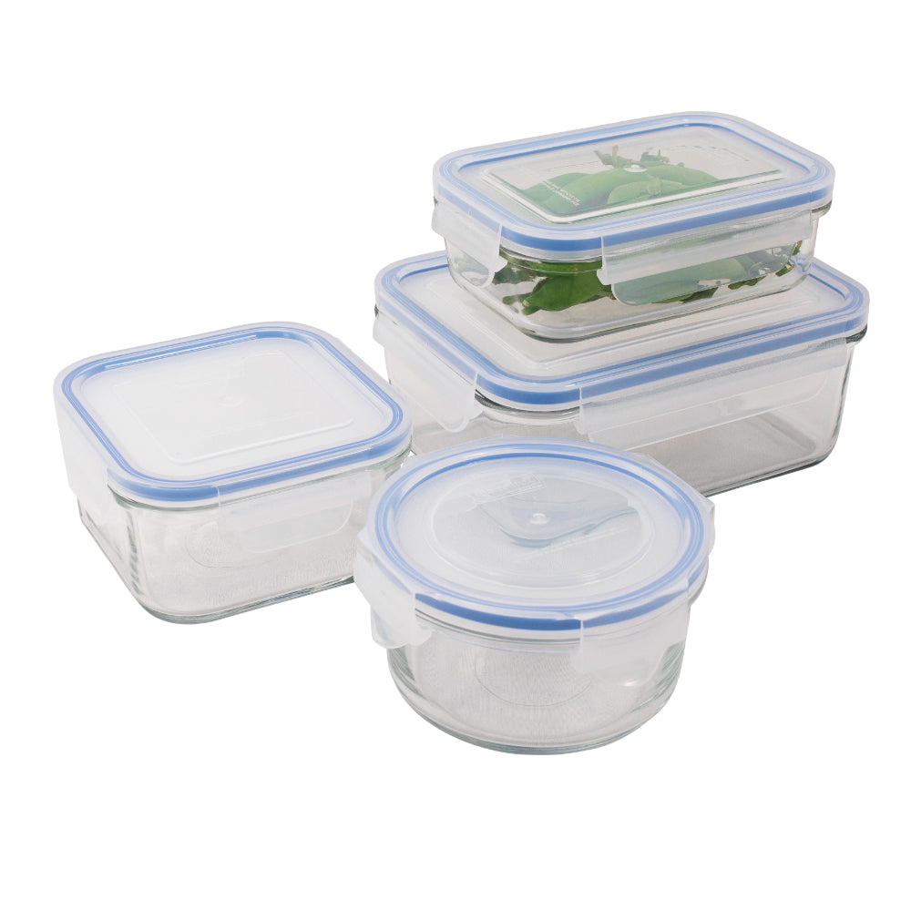 Glasslock 4 Piece Tempered Glass Container Set