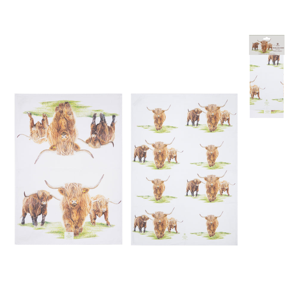 Ashdene Highland Herd Set Of 2 Kitchen Towels