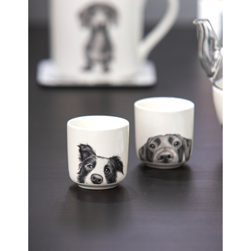 Ashdene Peeking Pups Labrador Set of 2 Egg Cups