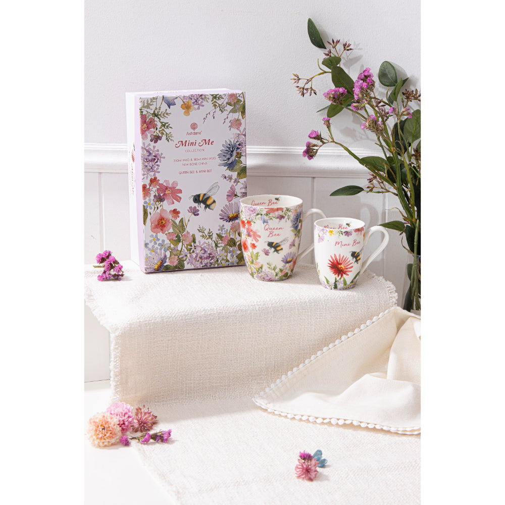 Ashdene Mini Me Queen & Mini Bee 2 Piece Mug Gift Set