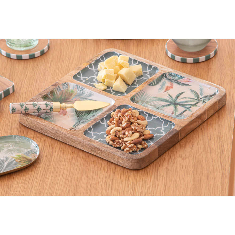 Ladelle Panama Mango Wood Square Sectional Platter