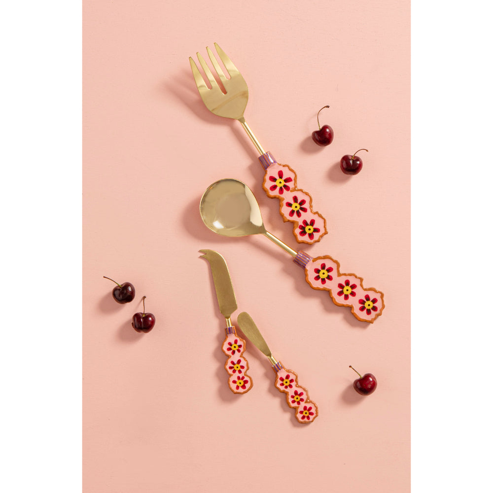 Ladelle Capri Flower Salad Servers