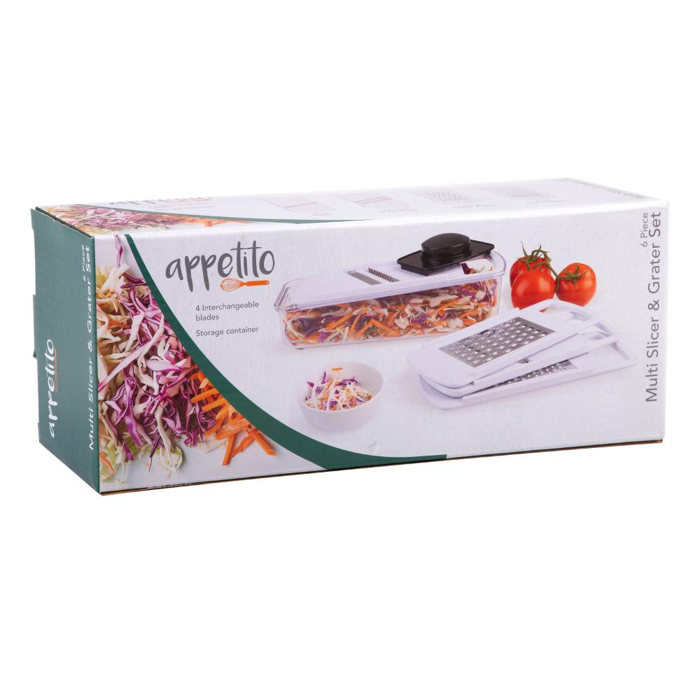Appetito 6 Piece Multi Slicer and Grater Set
