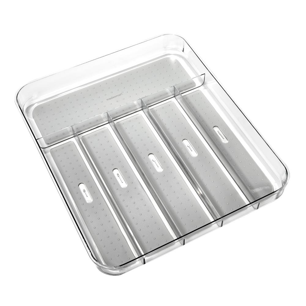 madesmart Clear Soft Grip Cutlery Tray