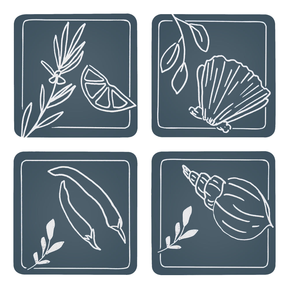 Ecology Feast Set of 4 Coasters