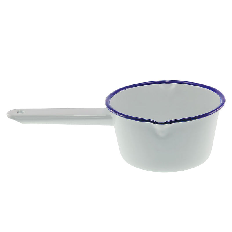 Falcon Milk Saucepan 850ml White & Blue