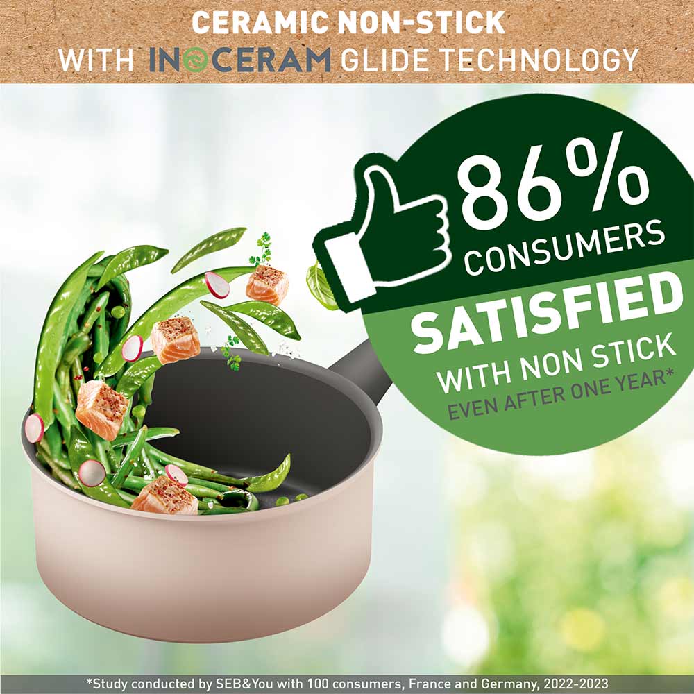 Tefal Revive Ceramic Induction Non-Stick Saucepan 18cm infographic at Robins Kitchen