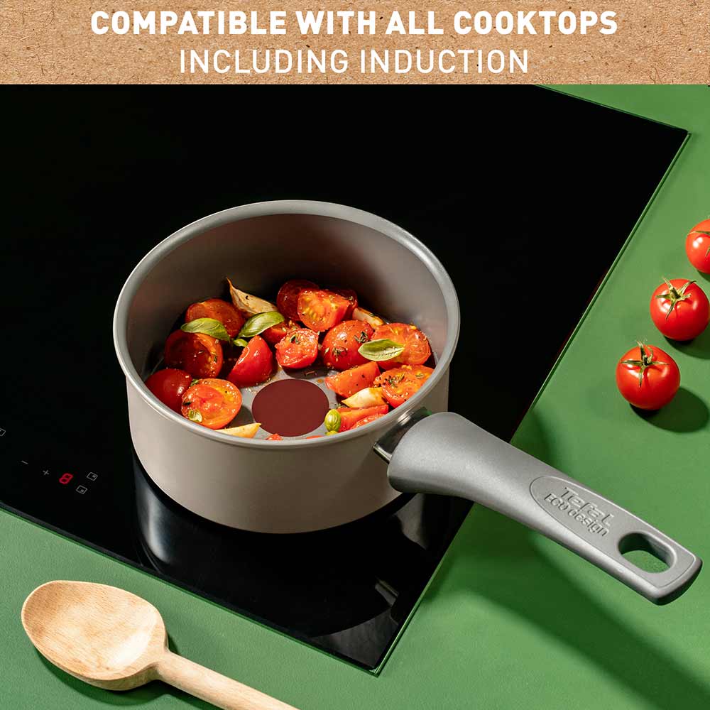 Tefal Revive Ceramic Induction Non-Stick Saucepan 18cm infographic at Robins Kitchen