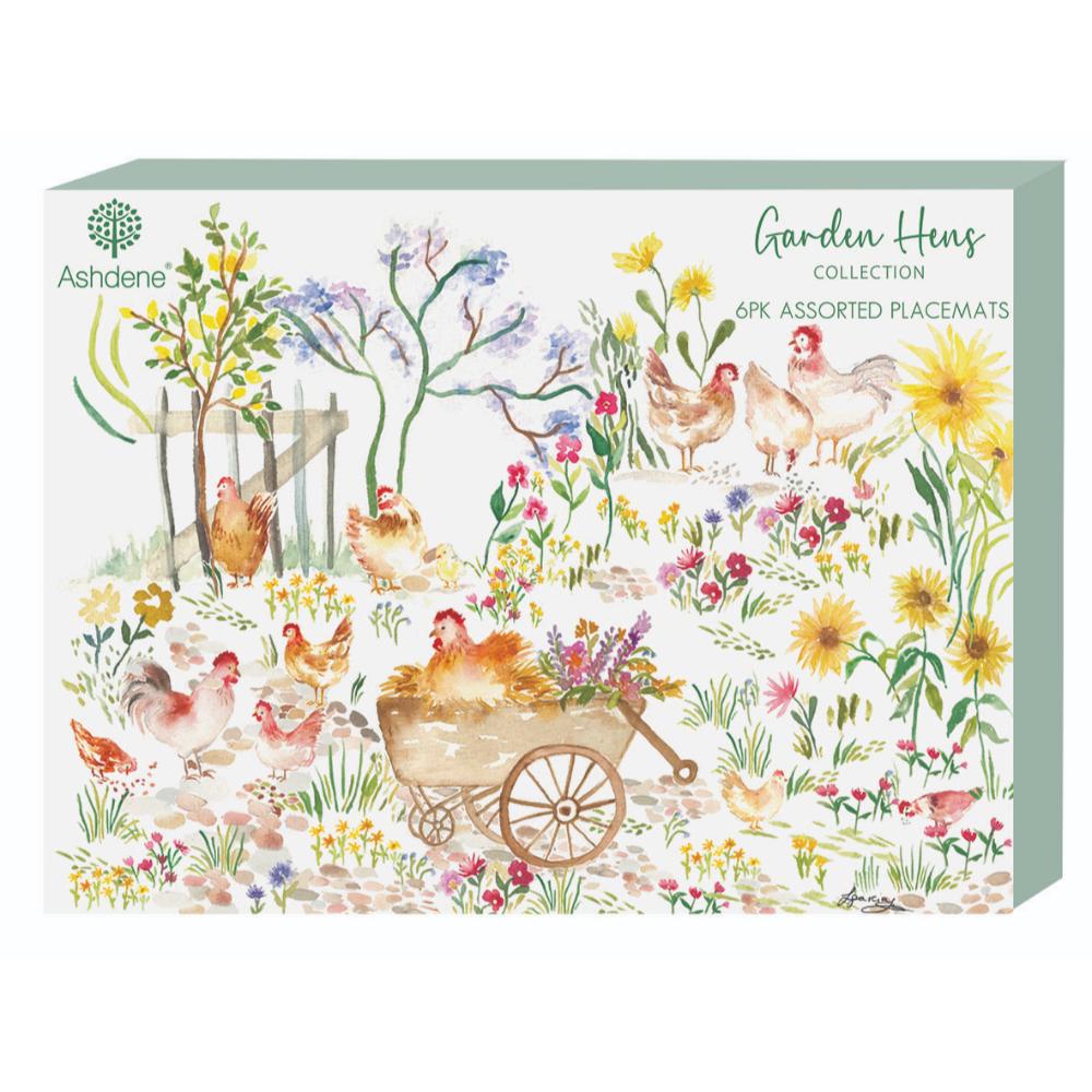 Ashdene Garden Hens Set of 6 Placemats