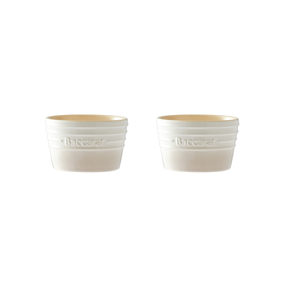 Baccarat Le Connoisseur Set of 2 Stoneware Ramekin 9cm
