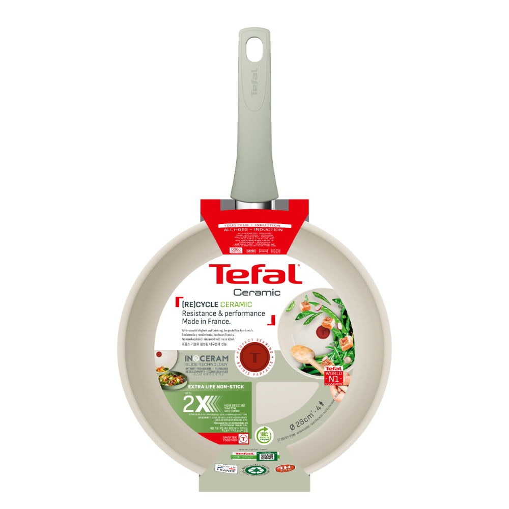 Tefal Recycle Induction Ceramic Non Stick Wok 28cm
