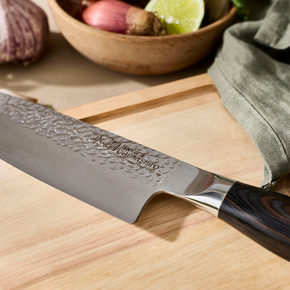 Baccarat Damashiro EMPEROR Chef Knife and Sharpener Set 20cm