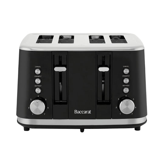 Baccarat The Brekkie Slice 4 Slice Toaster Black