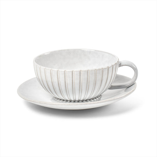 Salt & Pepper Hostess Teacup & Saucer 225ml