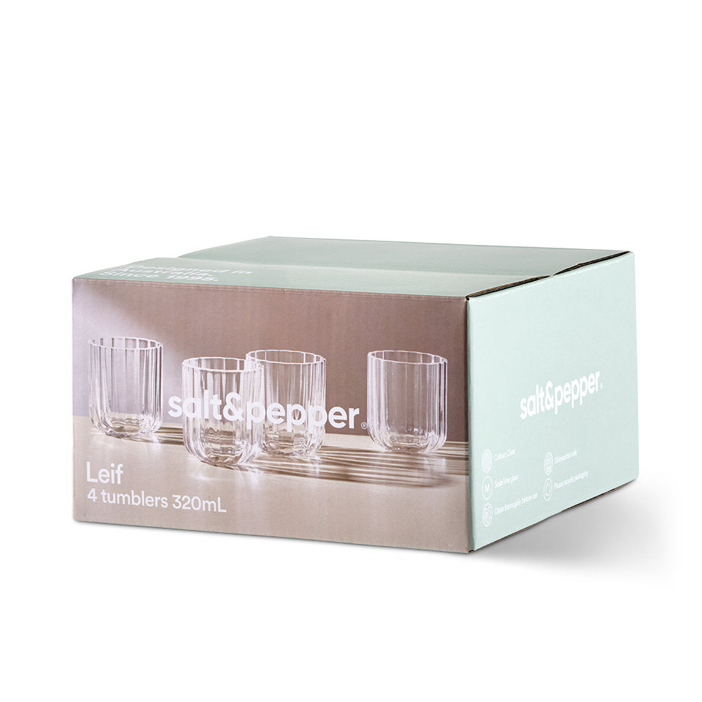 Salt & Pepper Leif Tumblers 320ml Set of 4