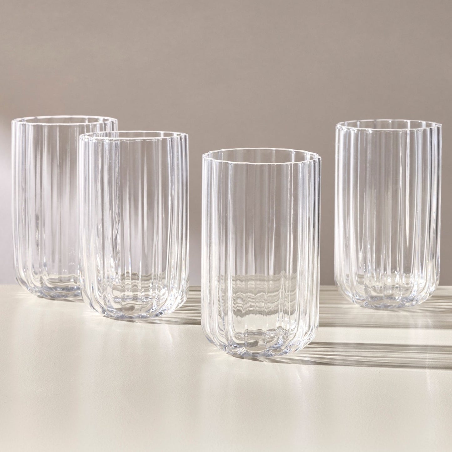 Salt & Pepper Leif Highball Glasses 450ml Set of 4