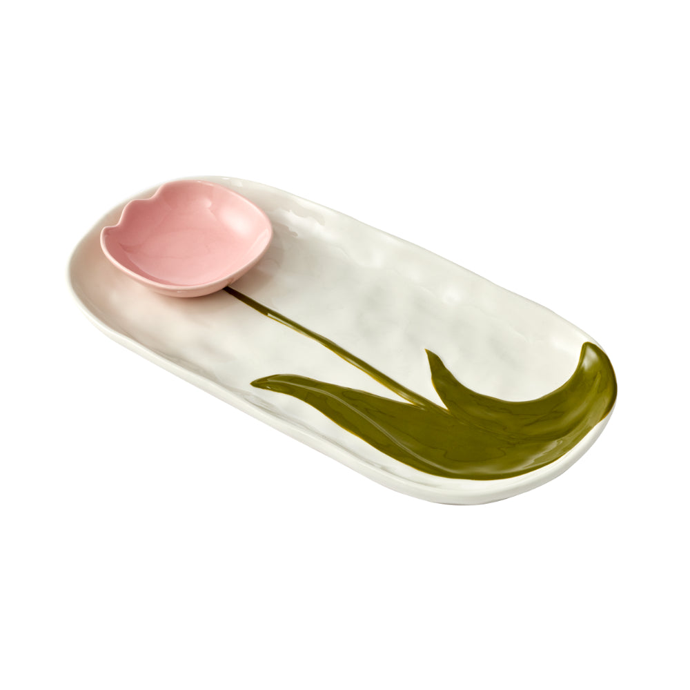 Alex Liddy Maisie Tulip Oval Plate 36cm