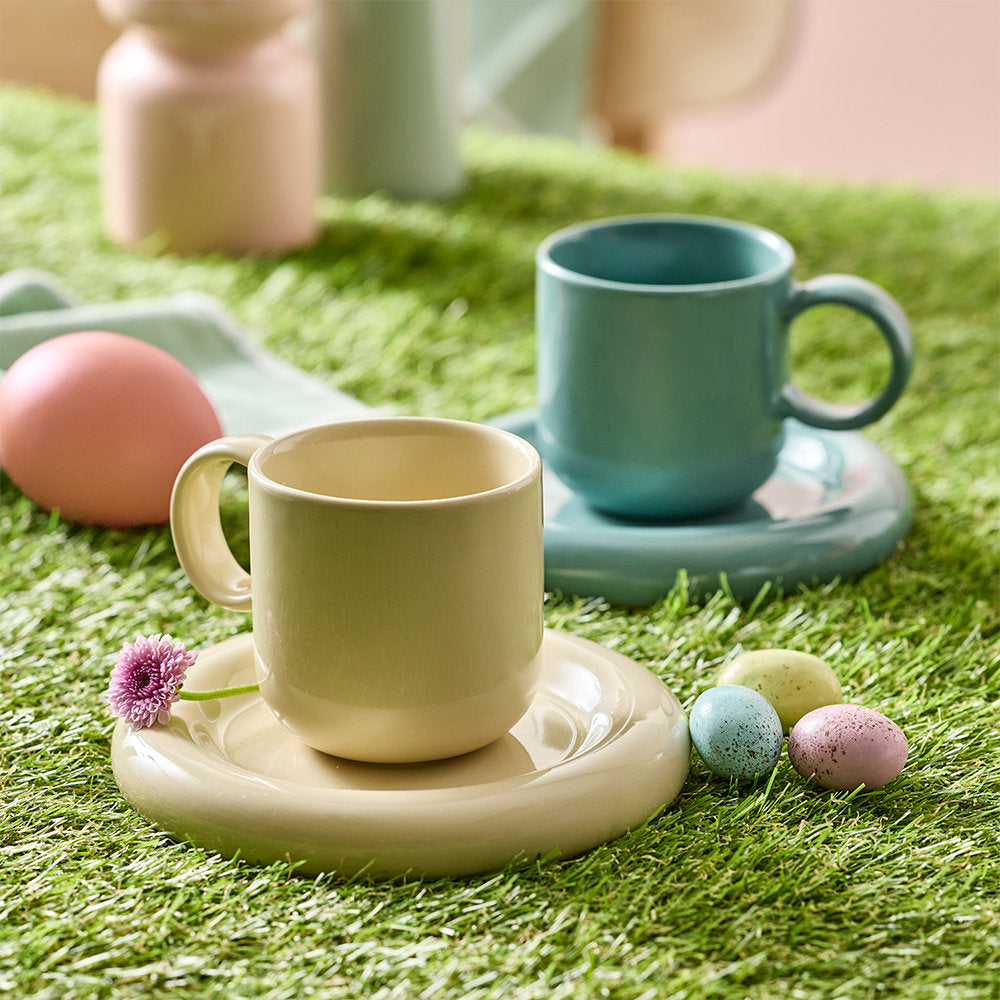 Salt & Pepper Finn Espresso Cup & Saucer 100ml Set of 2