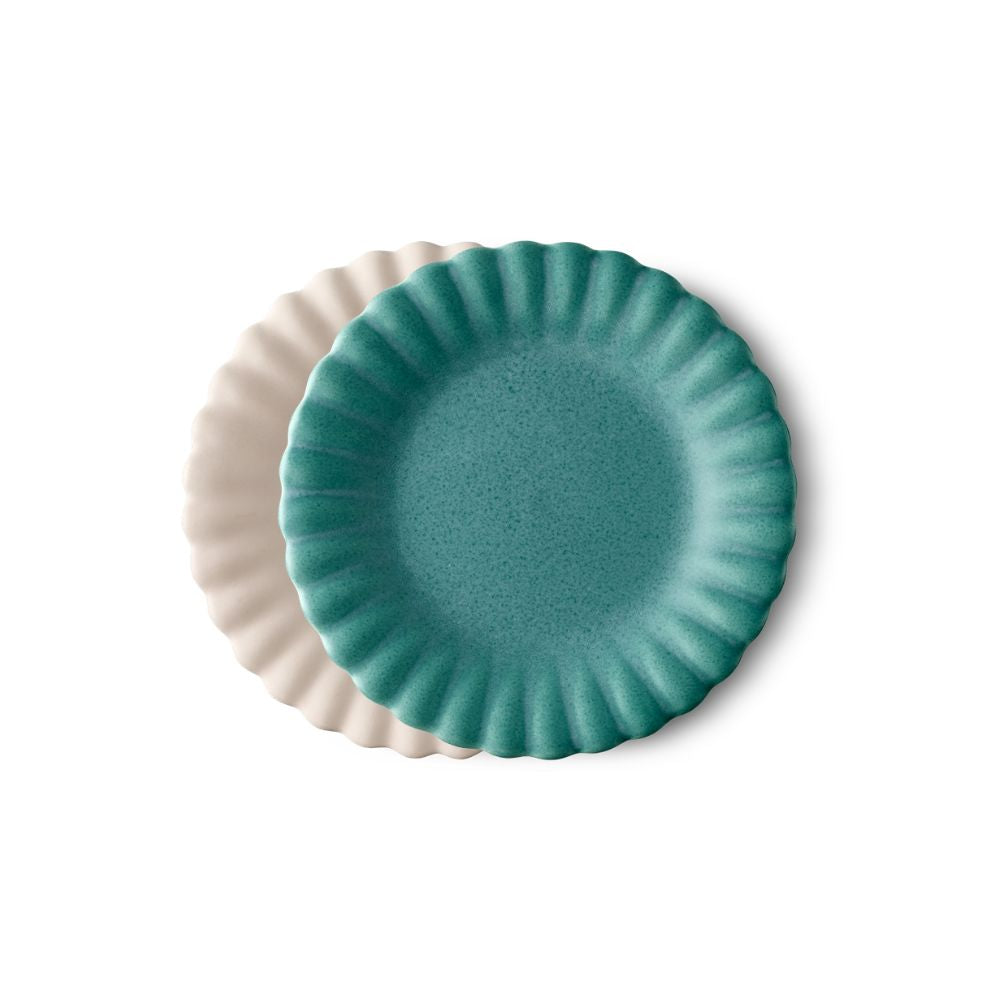 Salt & Pepper Leif Cake Plate Set of 2 20cm