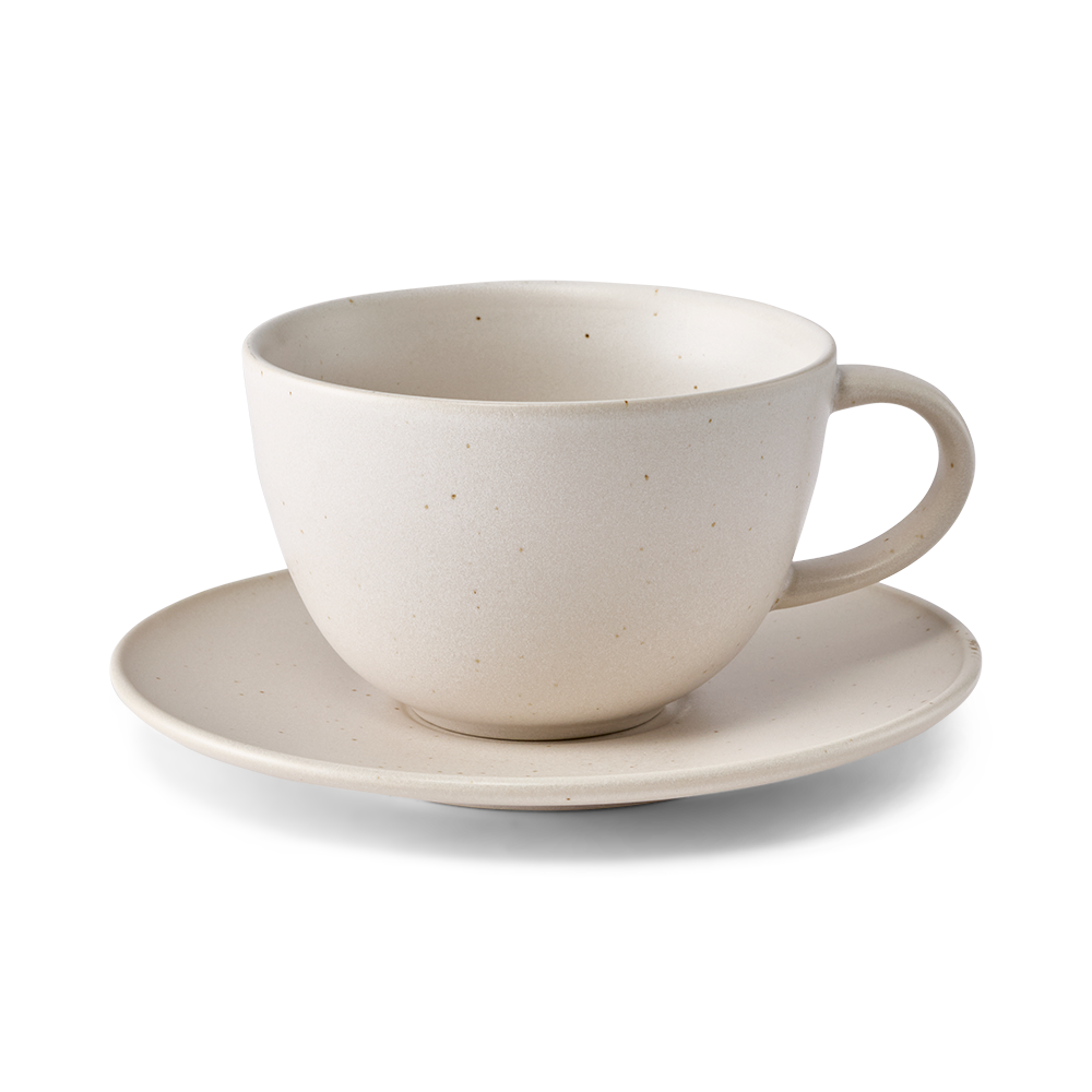 Salt & Pepper Milan Teacup & Saucer 280ml Set of 6
