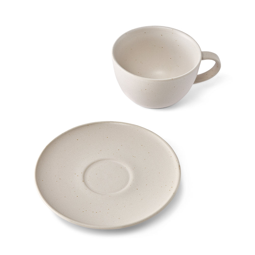 Salt & Pepper Milan Teacup & Saucer 280ml Set of 6