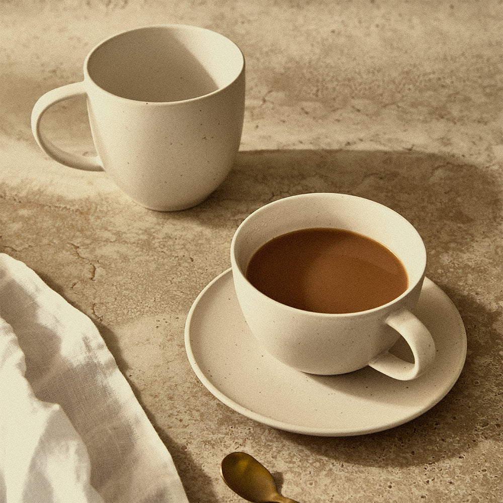 Salt & Pepper Milan Teacup & Saucer 280ml