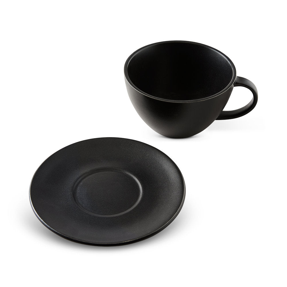 Salt & Pepper Riley Teacup & Saucer 320mL