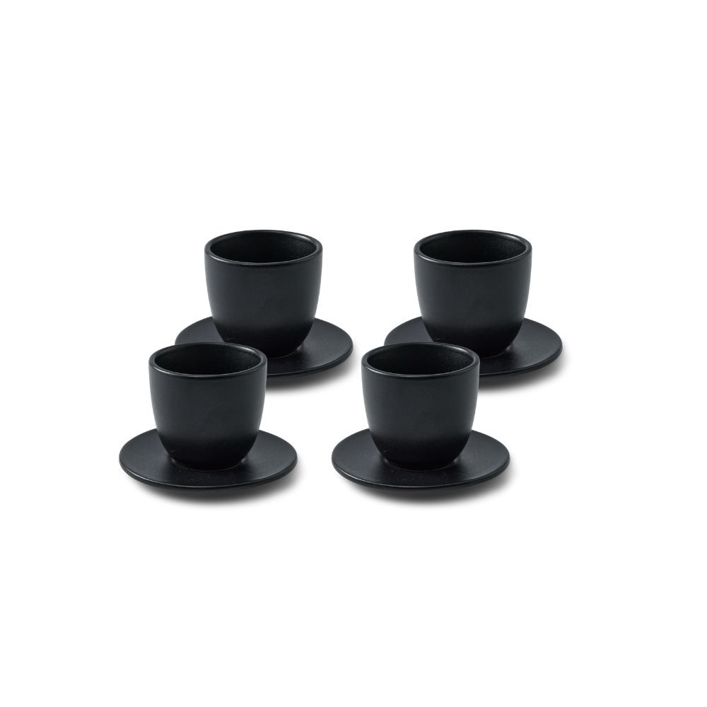Salt & Pepper Riley Espresso Cups & Saucers 150mL - Set of 4