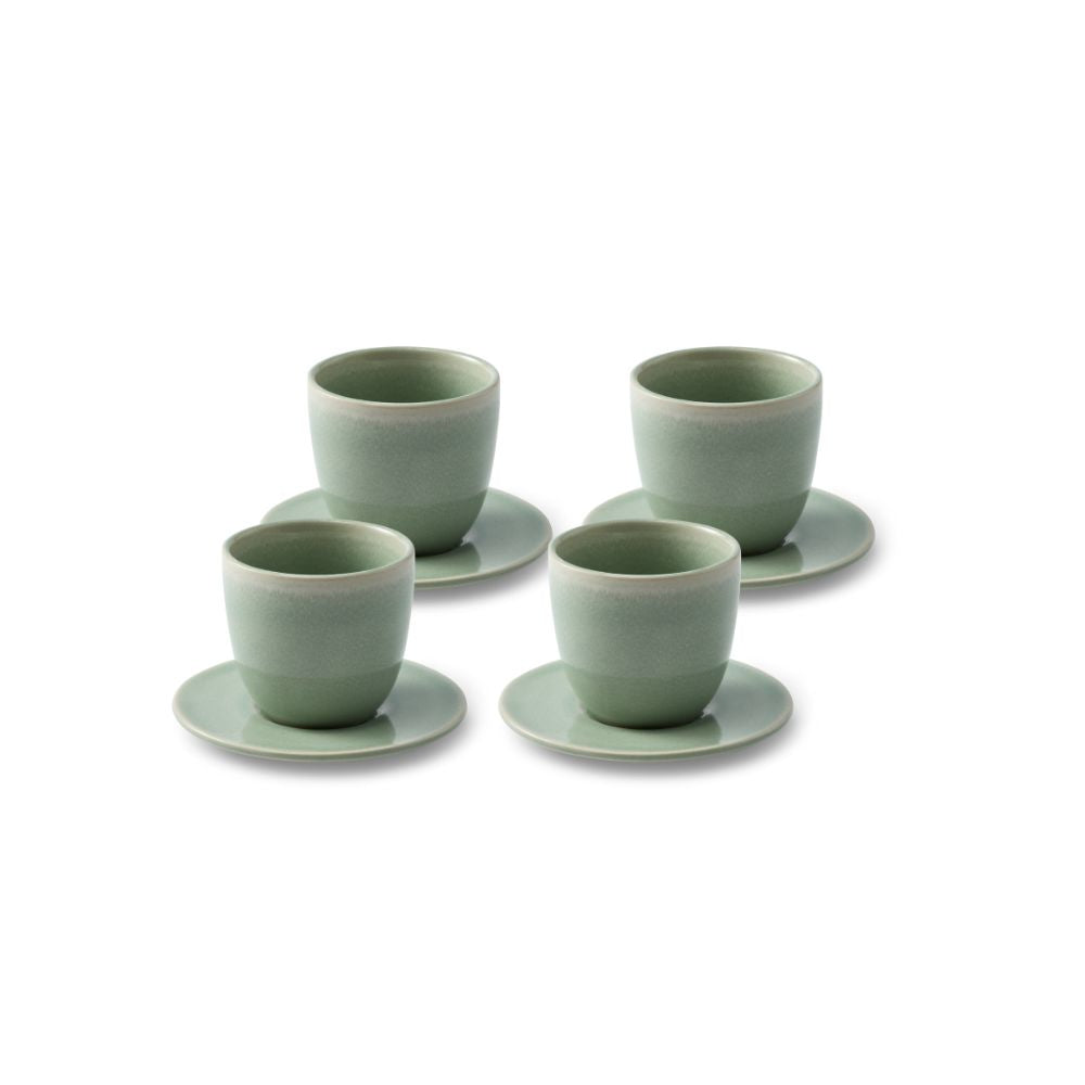 Salt & Pepper Riley Espresso Cups & Saucers 150mL - Set of 4