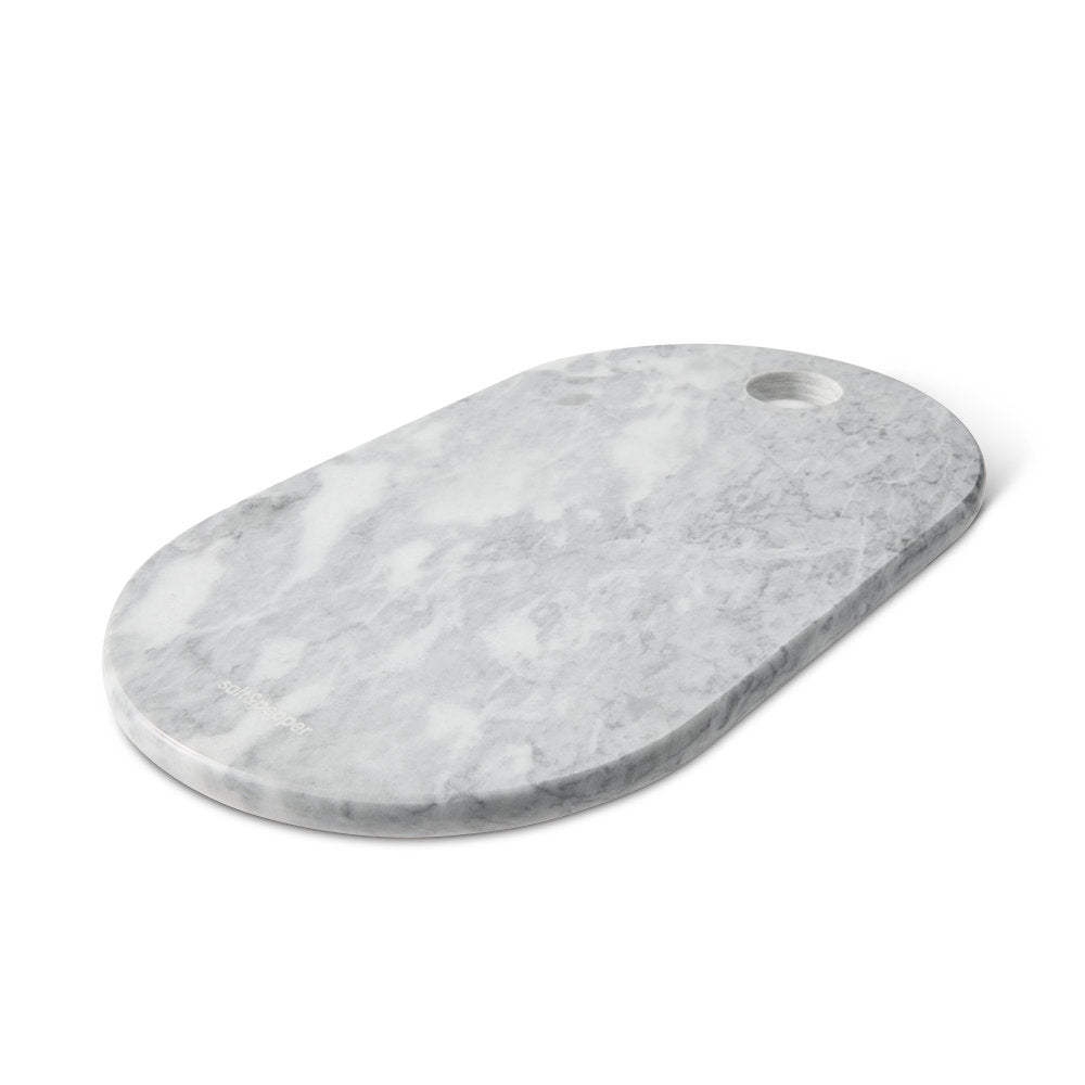 Salt & Pepper Riley Oval Marble Platter