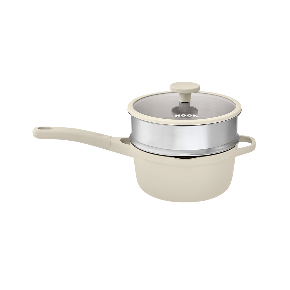NOOK by Baccarat 6 Piece Cookware Set Cream