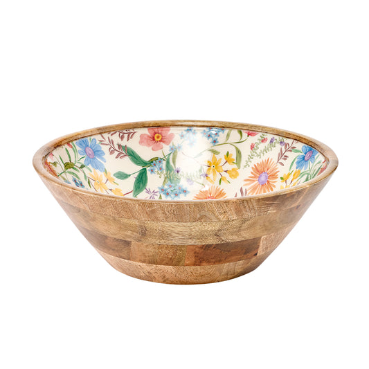 Alex Liddy Country Bloom Bowl Wood 30cm