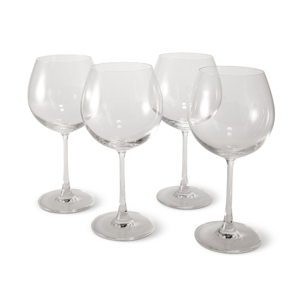 Salt & Pepper Set Of 4 Salut Burgundy Glasses 620ml