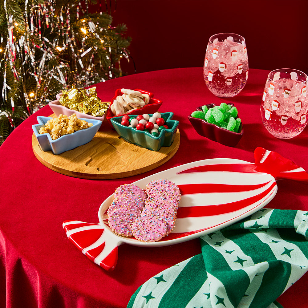 Ambrosia Santas Workshop Serving Bowls with Platter 28cm