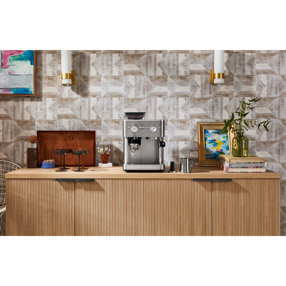 KitchenAid Semi Automatic Espresso Machine With Burr Grinder Stainless Steel