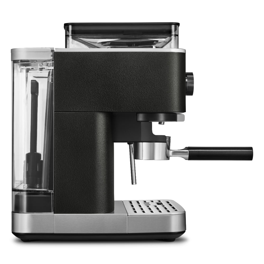 KitchenAid Semi Automatic Espresso Machine With Burr Grinder Cast Iron Black