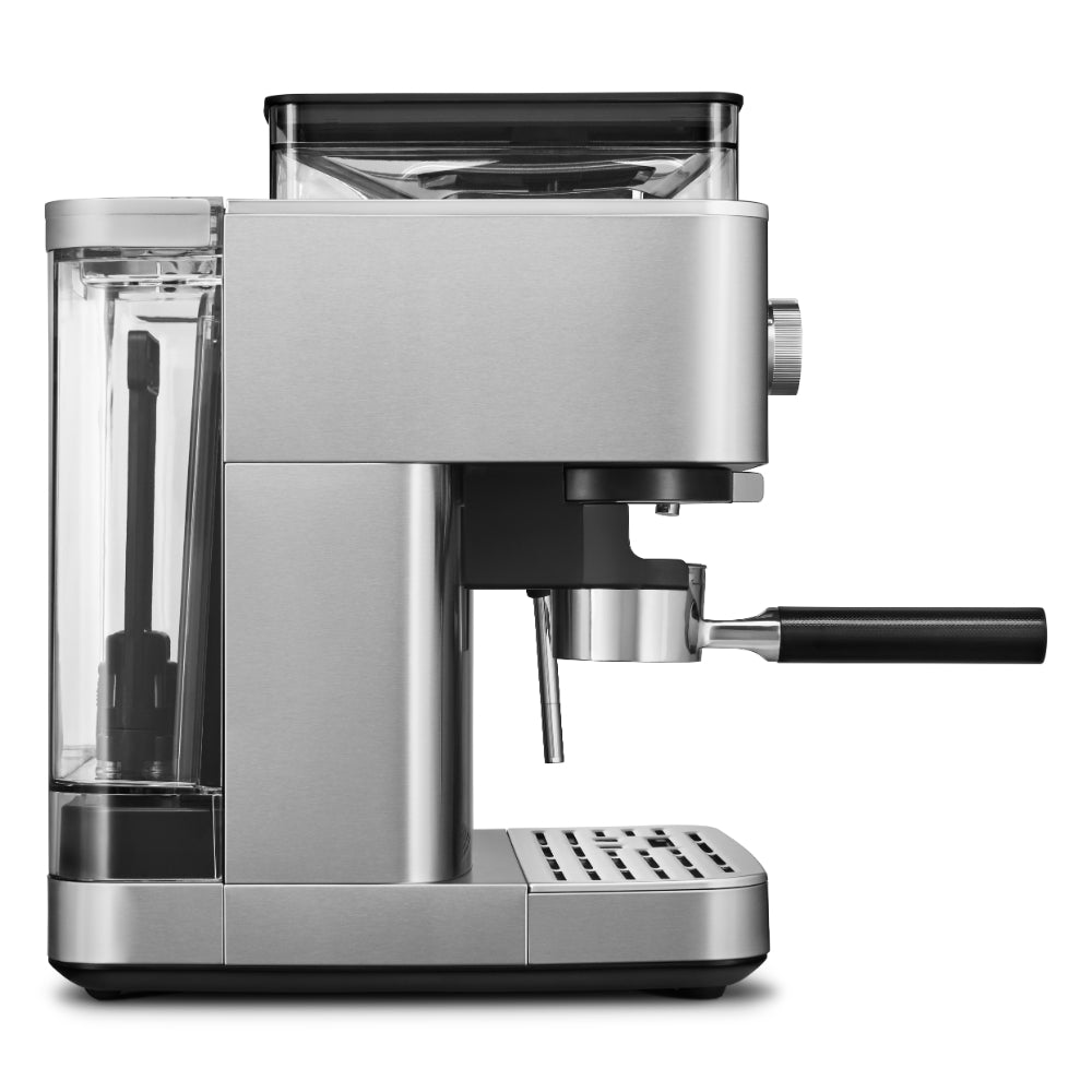 KitchenAid Semi Automatic Espresso Machine With Burr Grinder Stainless Steel