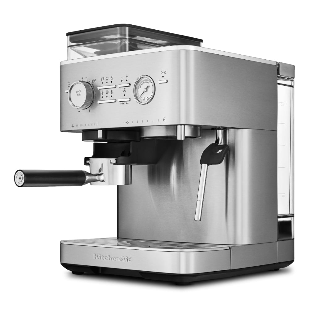 KitchenAid Semi Automatic Espresso Machine With Burr Grinder Stainless Steel