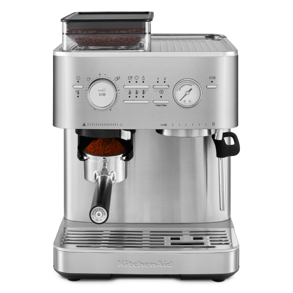 KitchenAid Semi Automatic Espresso Machine With Burr Grinder Stainless Steel