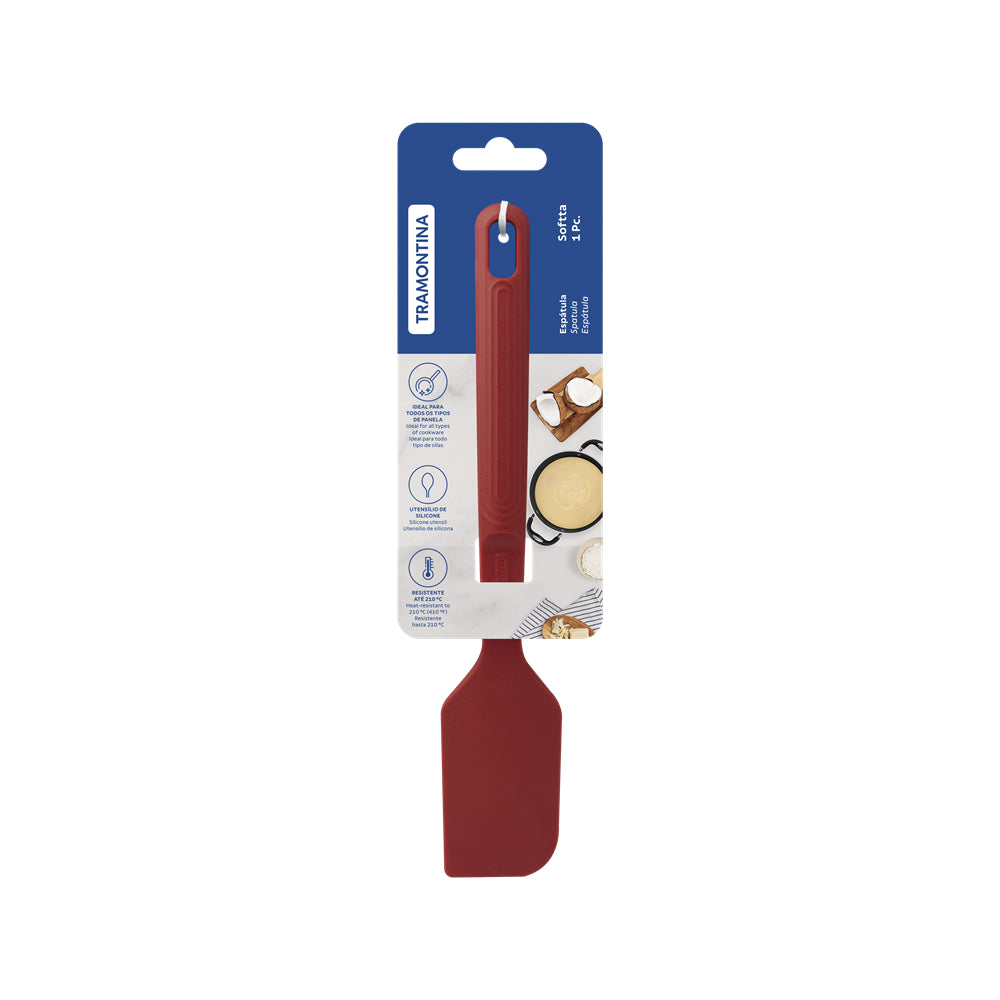 Tramontina Soffta Edge Scrape Spatula Red
