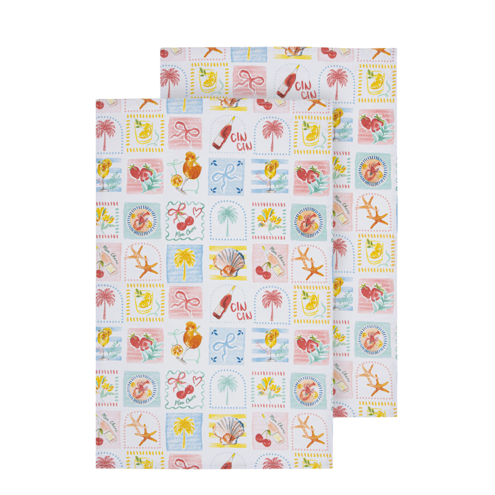 Ladelle Capri Set Of 2 Kitchen Towels