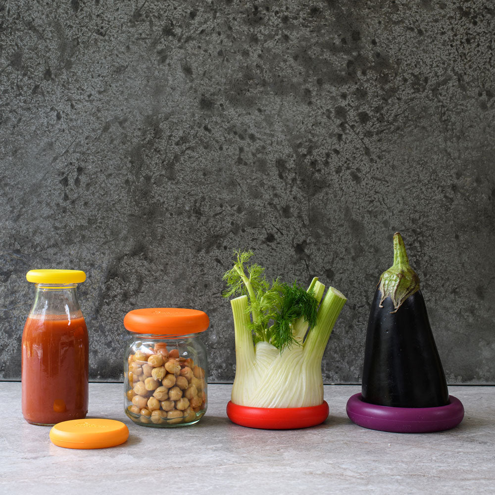 Food Huggers Reusable Food Savers Set of 5 Autumn Harvest