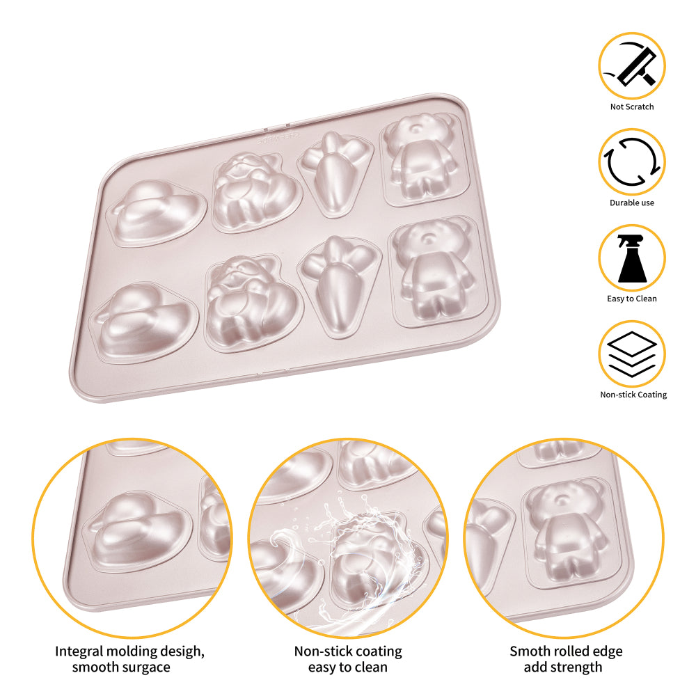 Chefmade 8 Cup Shapes Mixed Cake Pan