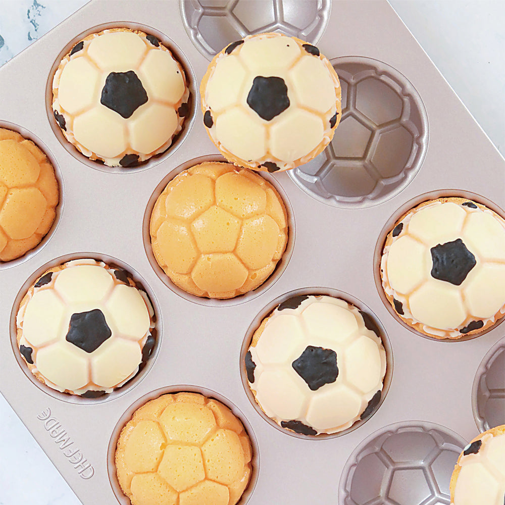 Chefmade 12 Cup Soccer & Football Ball Cake Pan