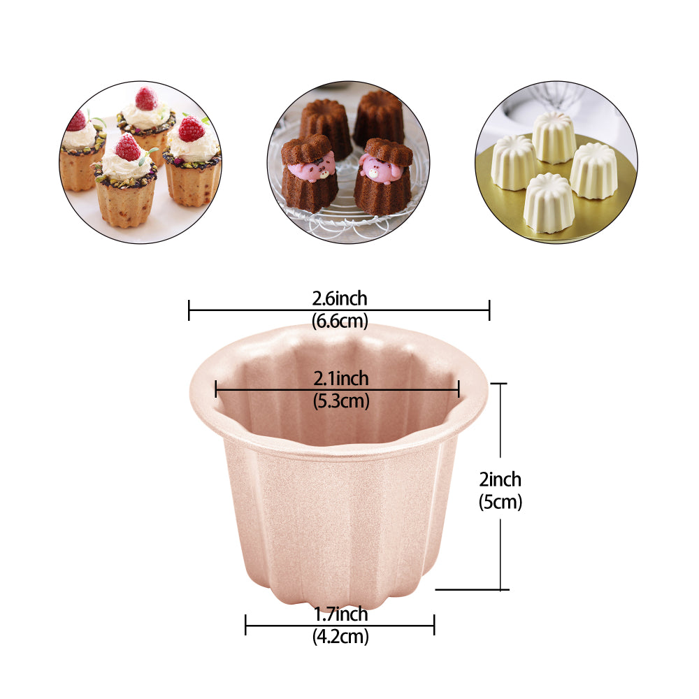 Chefmade Cannele 4 Piece Mould Set