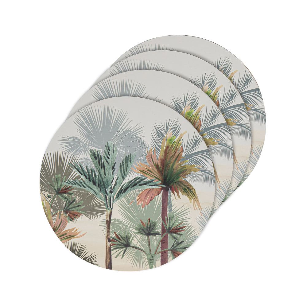 Ladelle Panama Set Of 4 Round Placemats