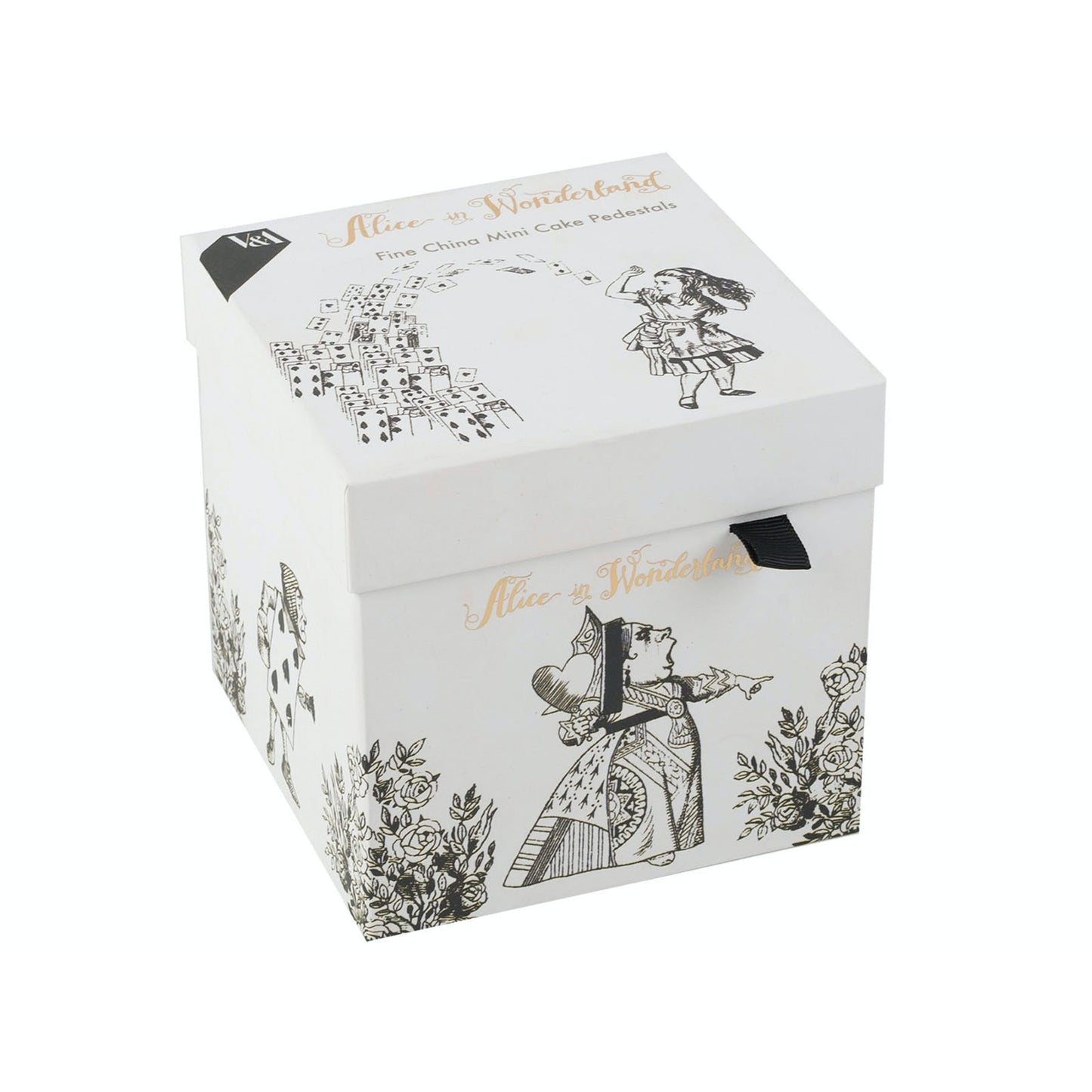 Mikasa x V&A Alice In Wonderland Set of 2 Mini Cake Pedestals 10cm