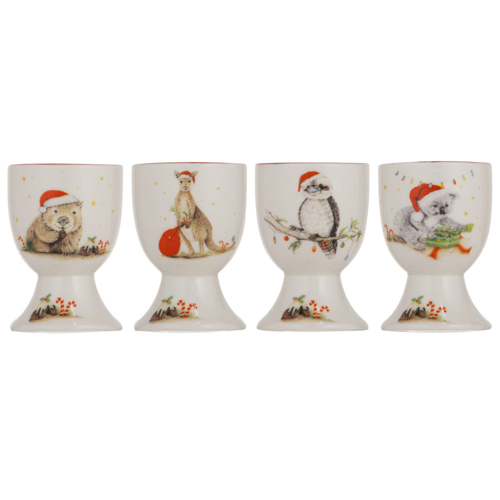 Ashdene Bush Buddies Set Of 4 Christmas Egg Cups