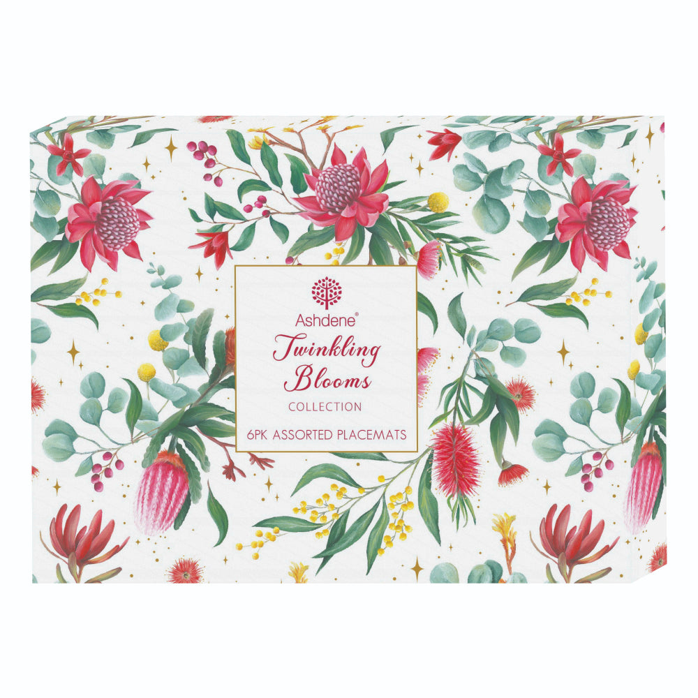 Ashdene Twinkling Blooms Set Of 6 Placemats